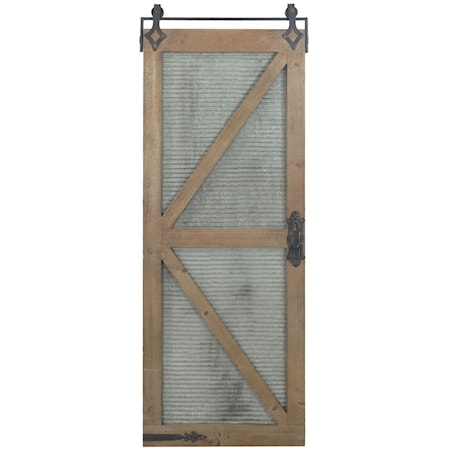 Wooden Barn Door on Metal Slide